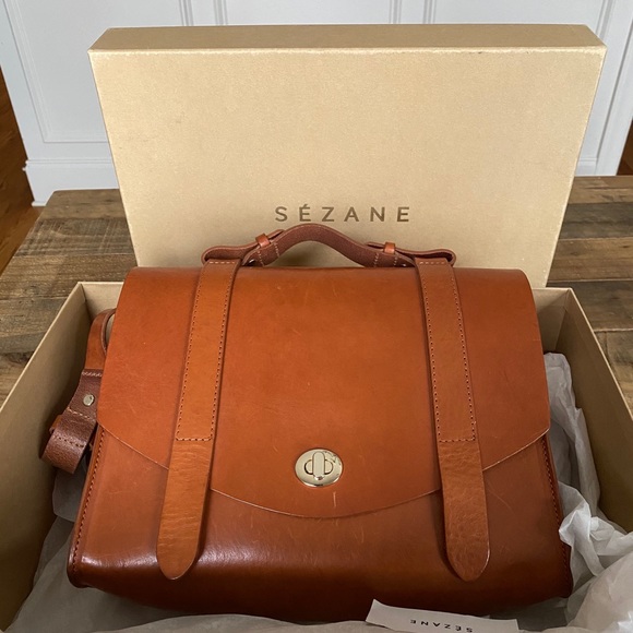 Sezane Doll Bag in camel. - Picture 4 of 7